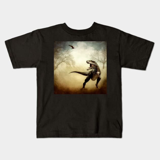 T Rex Kids T-Shirt by JimDeFazioPhotography